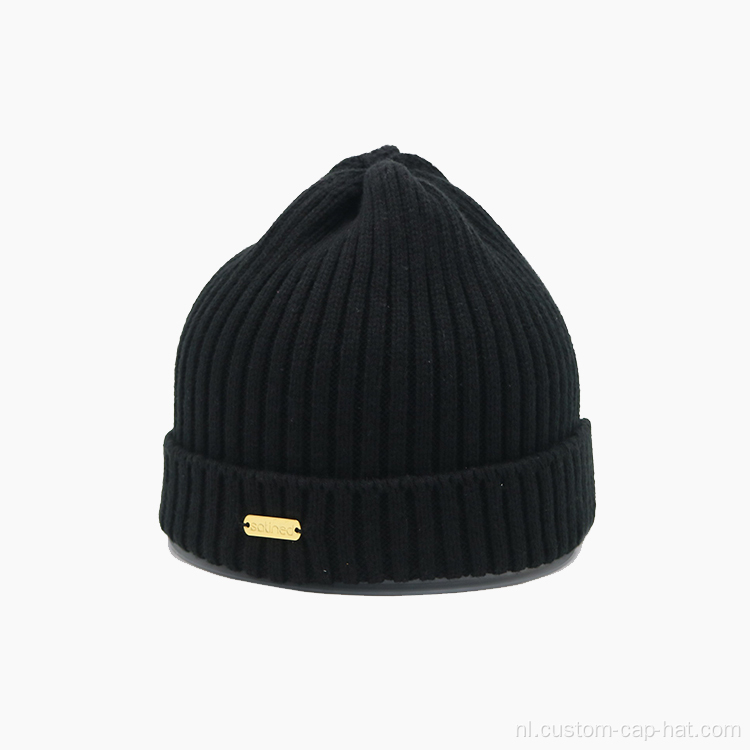 Black Beanie Hat aangepaste kleurmaat