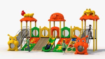 kids garden plastic slide play area