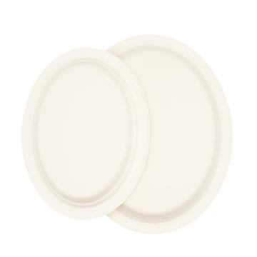 6 7 8 9 10 Inch Sugarcane Bagasse Pulp Compostable Biodegradable Disposable Sugar Cane Natural White Round Paper Plates