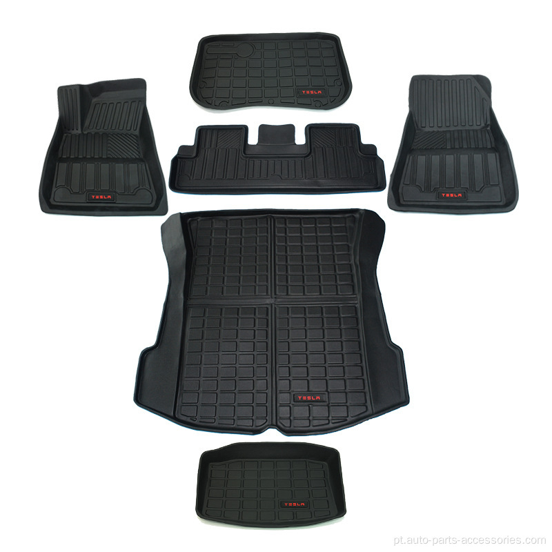 Mats de piso de carro Universal TPE para Tesla Model