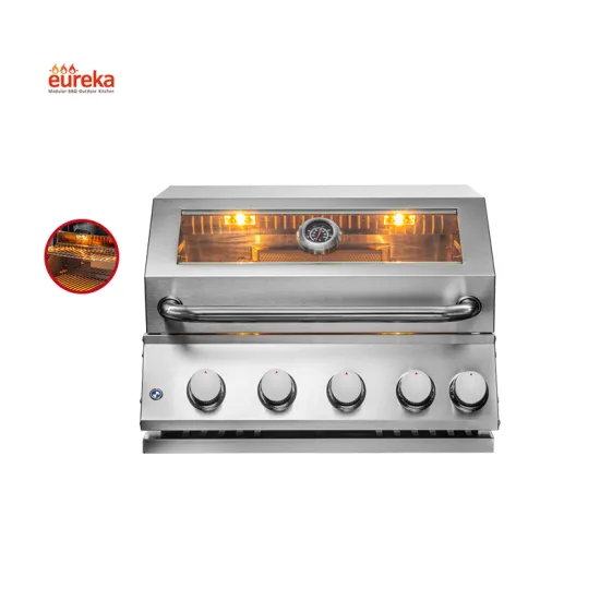 Window Design Stainless Steel Built In 4 Burners Outdoor Portable Gas Barbecue Outdoor Bbq Grills