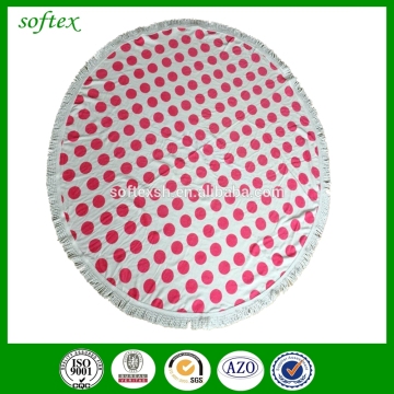 cotton reactive printed round beach towels pink