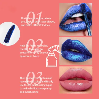 4 Colors Tattoo Magic Lip Tint - Long Lasting Waterproof Lip Gloss & Stain
