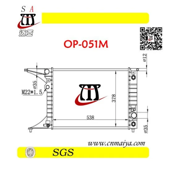 52463044/1300165 autoparts for car radiator