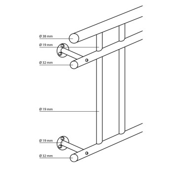 Balustrade en acier inoxydable de balcon intérieur français antirouille