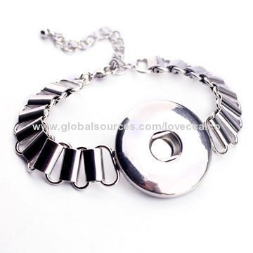 18mm Chunk leather popper Noosa bracelet