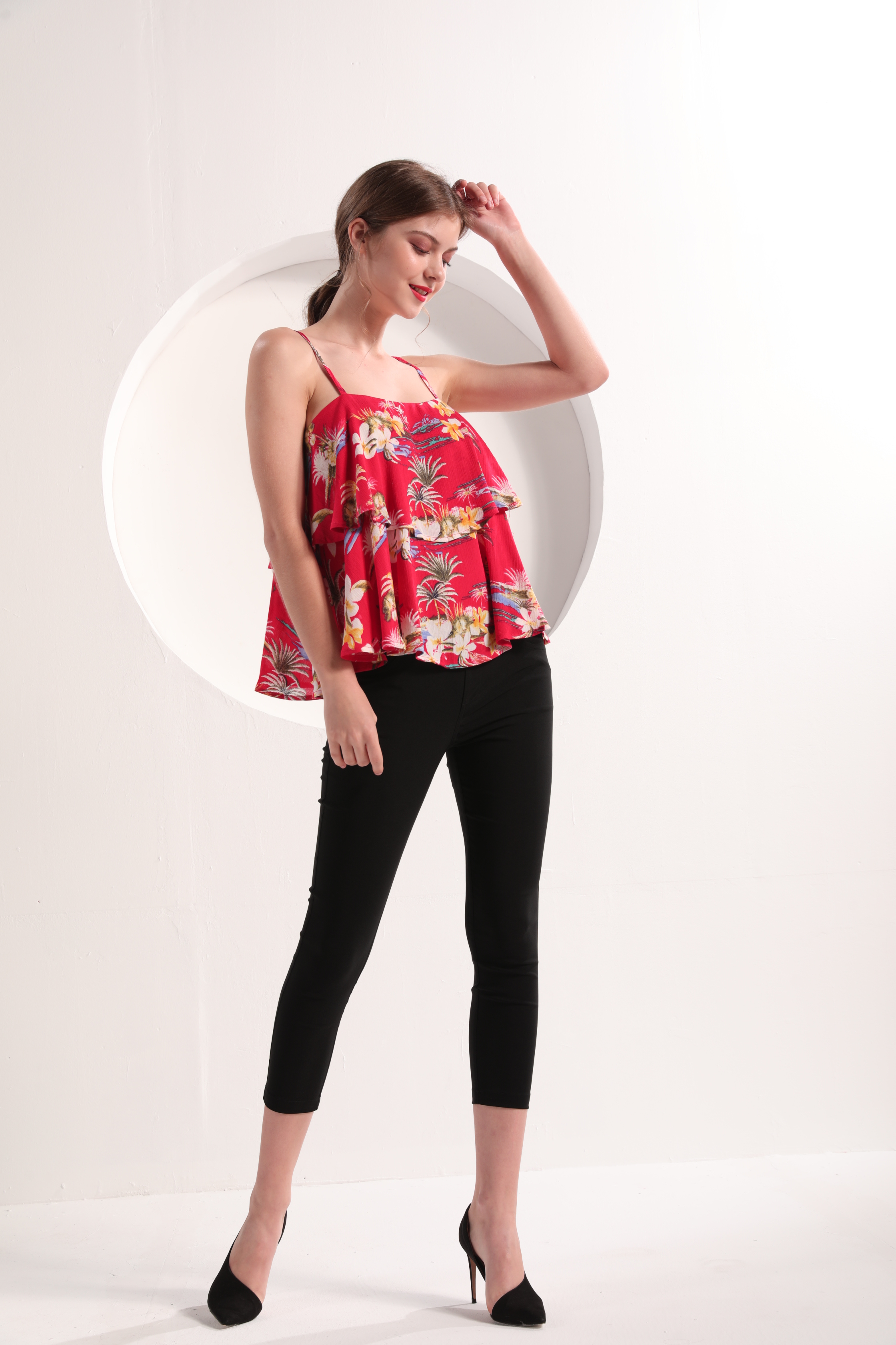 Ladies' Tropical Floral Print Cami