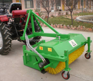 Compact Tractor-Mounted Snow Sweeper for Sidewalks and Streets
