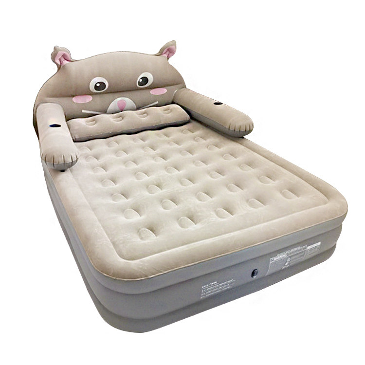 Manufacturer customization cute animals Flocked Air Bed Mattress