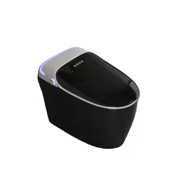 Colorful Floor-Mounted Smart Toilet with LED Lights and Touchless Flush