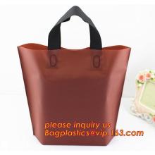 shopping bag custom printing bag, ldpe plastic shopping bag with patch handle,