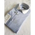 Hombres causales Y/D Poplin Club Collar Camisa larga