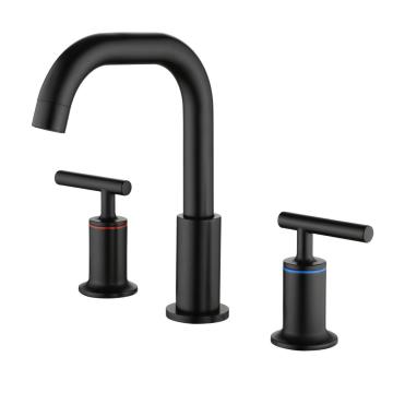 Shamanda Black แพร่หลาย 2 handles faucet ห้องน้ำ