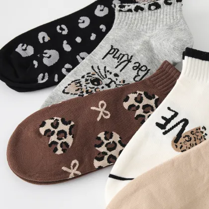 Comfortable Women's Elastic Cartoon Boat Socks