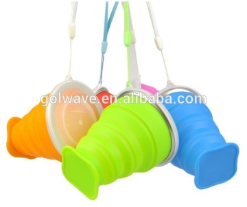 foldable drinking cup collapsible silicone cup,Portable silicon cup, Custom foldable Cup