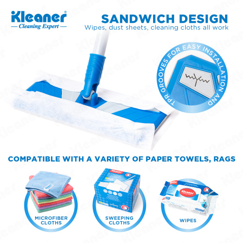 Esfregona eletrostática Kleaner – seca e úmida