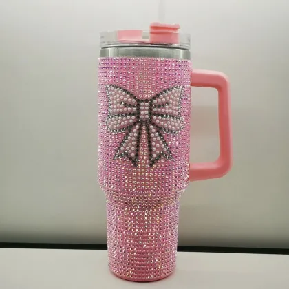 Bling Addiction: Custom Rhinestone Mugs - Hot Pink Birthday Gift