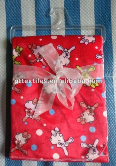100% polyester microfiber Kids blanket red color