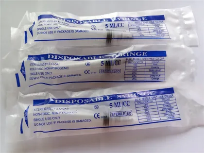 3 Part Medical Plastic Disposable Syringe with Needle