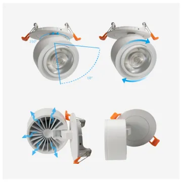 RONSE 350 Degree COB LED Down Light Surface Mount Spotlight
