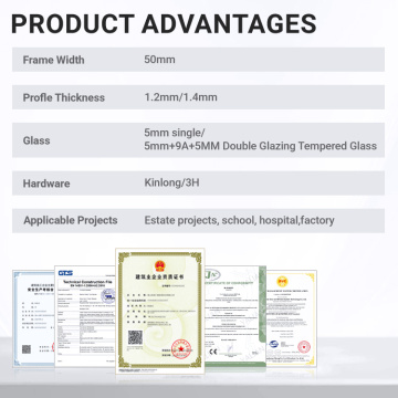 Aluminum Casement Window Tempered Glass Heat Insulation