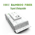 100 % Bambusfaser biologisch abbaubare Großhandel organische antibakterielle Babytücher wipe