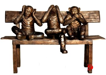 hot design garden decoration bronze monkey for sale