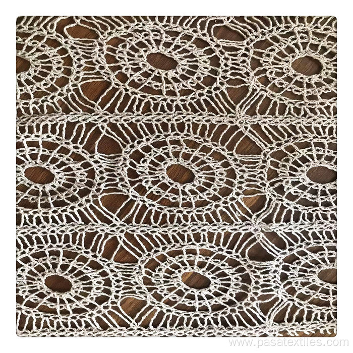 new design ivory guipure cord lace fabric cotton crochet lace fabric for women dress