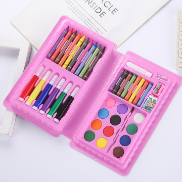 ชุดภาพวาดสีเด็ก Kawaii - ชุดภาพวาดมืออาชีพ 42pcs ในกล่องพลาสติก
