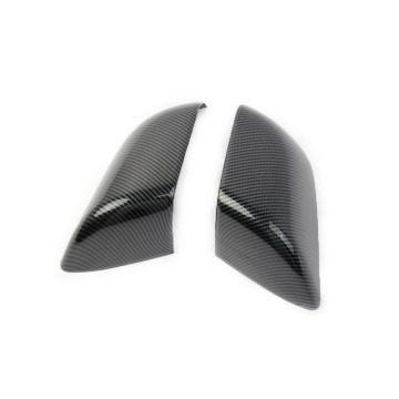 Carbon Fiber Plastic Rearview Mirror Cover Housing Trim 2PCS for Tesla Model 3 & Model X