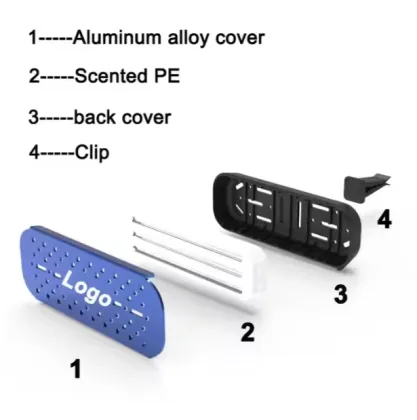 Elegant Aluminum Car Air Freshener