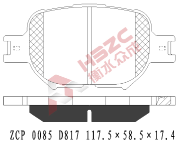FMSI D817 car ceramic brake pad for Toyota