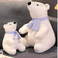 Big and small polar bear stuffed animals