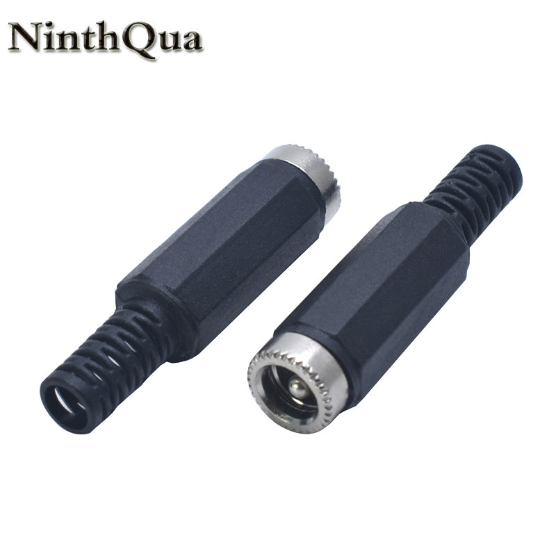 NinthQua 5pcs Female DC Power Jack Plugs Socket Adapter Connector 2.1/2.5mm x 5.5mm For Socket Repairs Tool 5.5*2.1mm 5.5*2.5mm