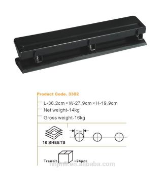 BLACK metal 3 hole hot sale paper punch