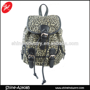 Leopard print backpack/ladies backpack/PU backpack