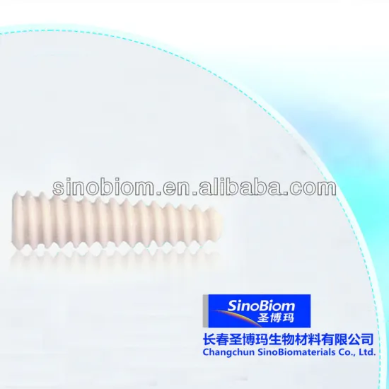absorbable orthopedic interference screws(ACL screw made from pla)