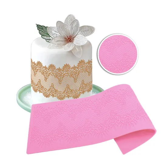 Hot Selling Fondant Decoration Cake Lace Mat Silicone Mold for Baking