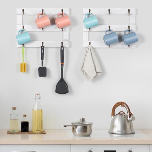 Coat Rack with Hooks for Home-Improvement Wall-Mounting Coffee Mug Holder Supplier