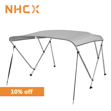 NHCX 3 Bow Bowini Top Boat Cover مع إطار الألمنيوم 22 مم