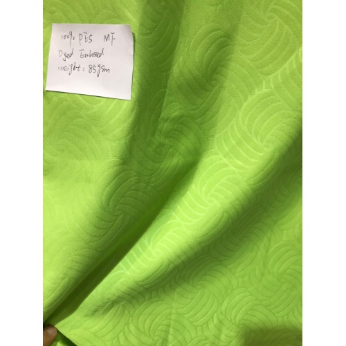 Tissus en microfibre gaufrés couleur vert polyester