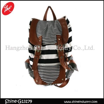 fashion stripe backpack/rucksack/practical packsack