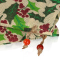 Wholesale pas cher imprimé floral sac de cordon de lin