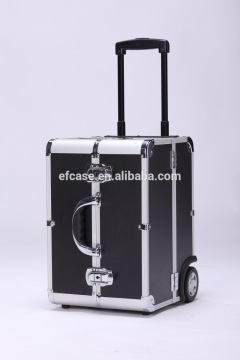 2015 HOT SELLING BLACK FIREPROOF BOARDS ROLLING MAKEUP CASE