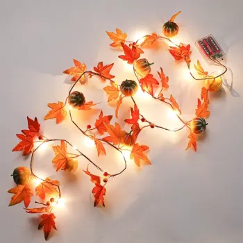 Wall Mounted Halloween Simulation Maple Leaf Vine Light