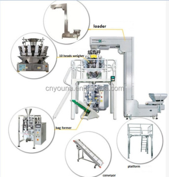 High Speed Multi-Head Paper Pre-Made Bag Candy Popcorn Weighing DoyPack Packing Machine