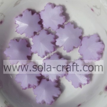 Granos pintados a mano de la decoración popular púrpura clara del copo de nieve el 14MM con precio de fábrica