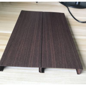 Wood grain U shape aluminium profile