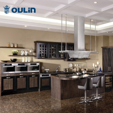 Villasolid Luxury Wood Kitchen Furniture Storage Shaker Cabinet Solid Wood Flat Edge / Eased Edge Melamine Board,solid Wood