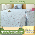 Capa de cama de algodão lavado respirável e ultramacia